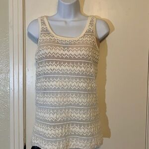 Karen Kane 3D white Mesh Tank Top, S